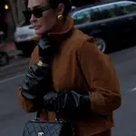 Vicky Martín Berrocal con look de ante.