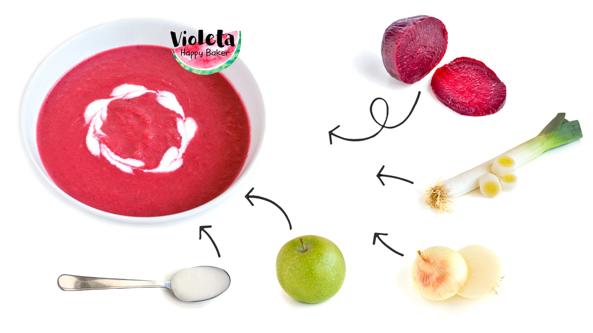 Ingredientes para preparar crema de remolacha