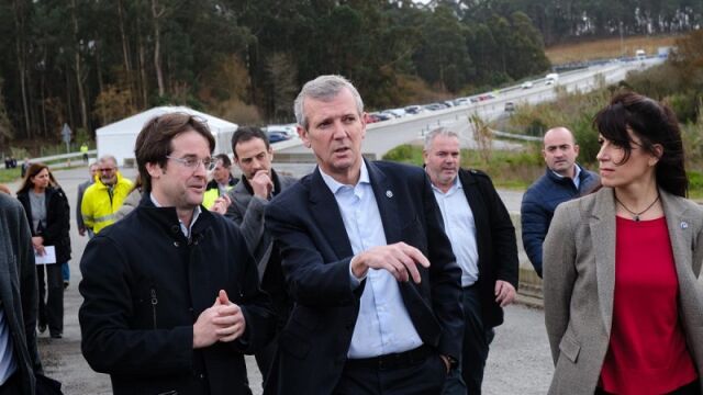Rueda, hoy, en la misma localidad de Tui en la que tuvo lugar el acto de Marlaska. 