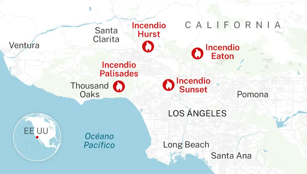 Incendio en Los Ángeles