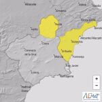 MURCIA.-La Aemet activa un aviso de nivel amarillo por fuertes vientos para este sábado en el Altiplano