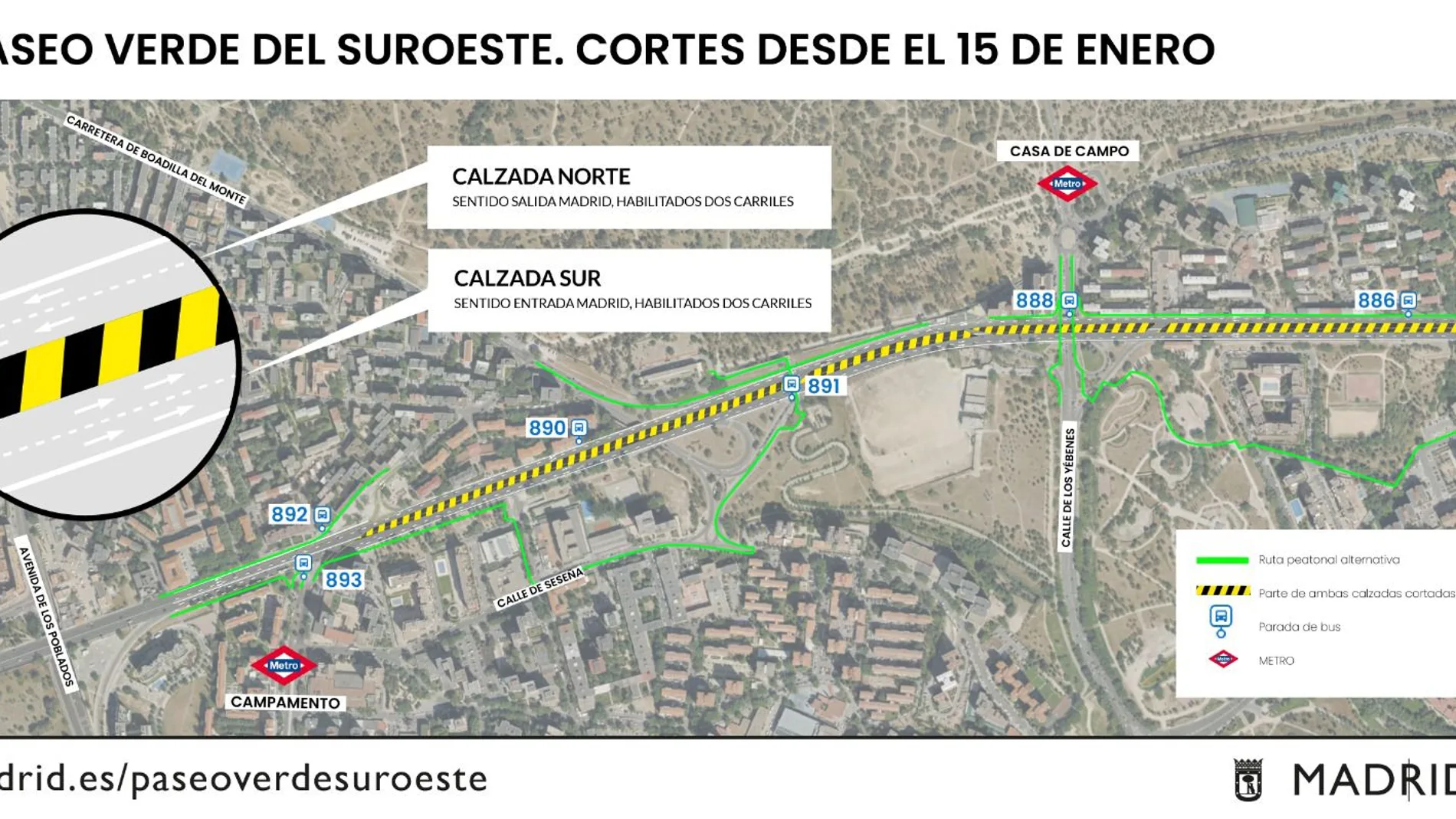 Obras en la A-5: todo lo que hay que saber ante el soterramiento que se inicia este sábado
