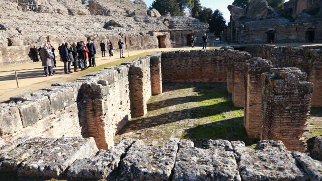 La consejera de Cultura y Deporte, Patricia del Pozo, visita el Conjunto Arqueológico de Itálica 