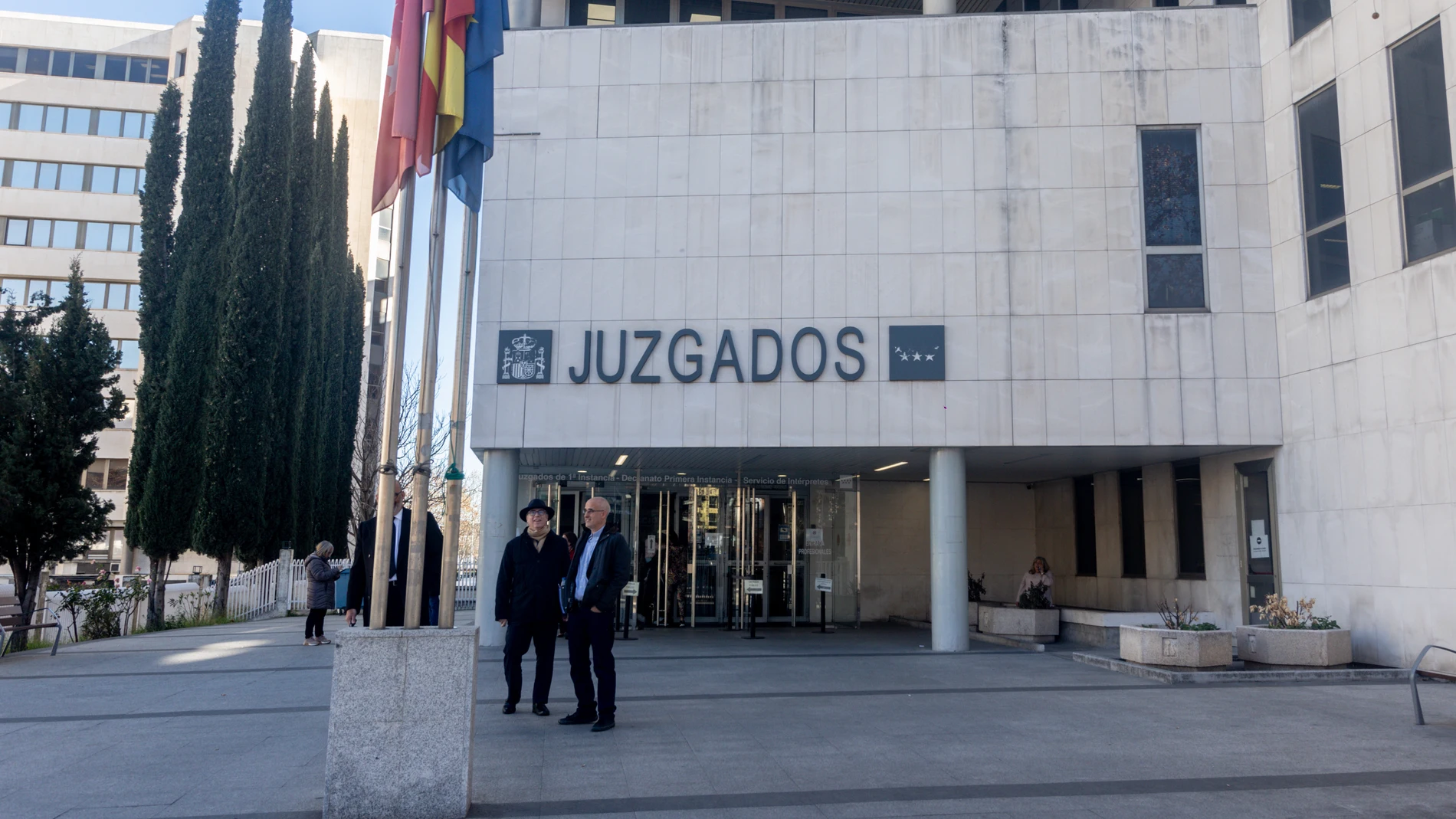 Puerta de entrada de la Sede General de los Juzgados en Plaza de Castilla, 1, a 13 de enero de 2025, en Madrid (España). 13 ENERO 2025 Ricardo Rubio / Europa Press 13/01/2025