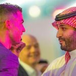 Cristiano Ronaldo, junto a Mohammad bin Salmán 