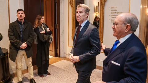 Feijóo interviene en el desayuno de Nueva Economía Forum. David Jar