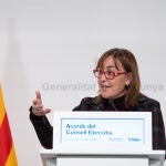 La consejera y portavoz Paneque informa en una rueda de prensa de los acuerdos del Govern