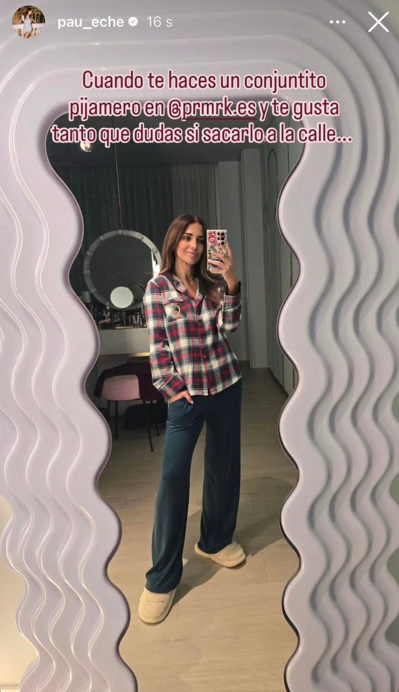 Paula Echevarría con pijama.