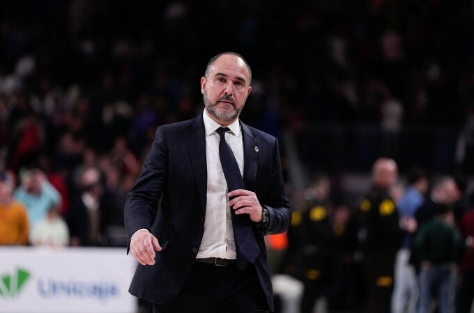 Chus Mateo, en el partido ante el Maccabi