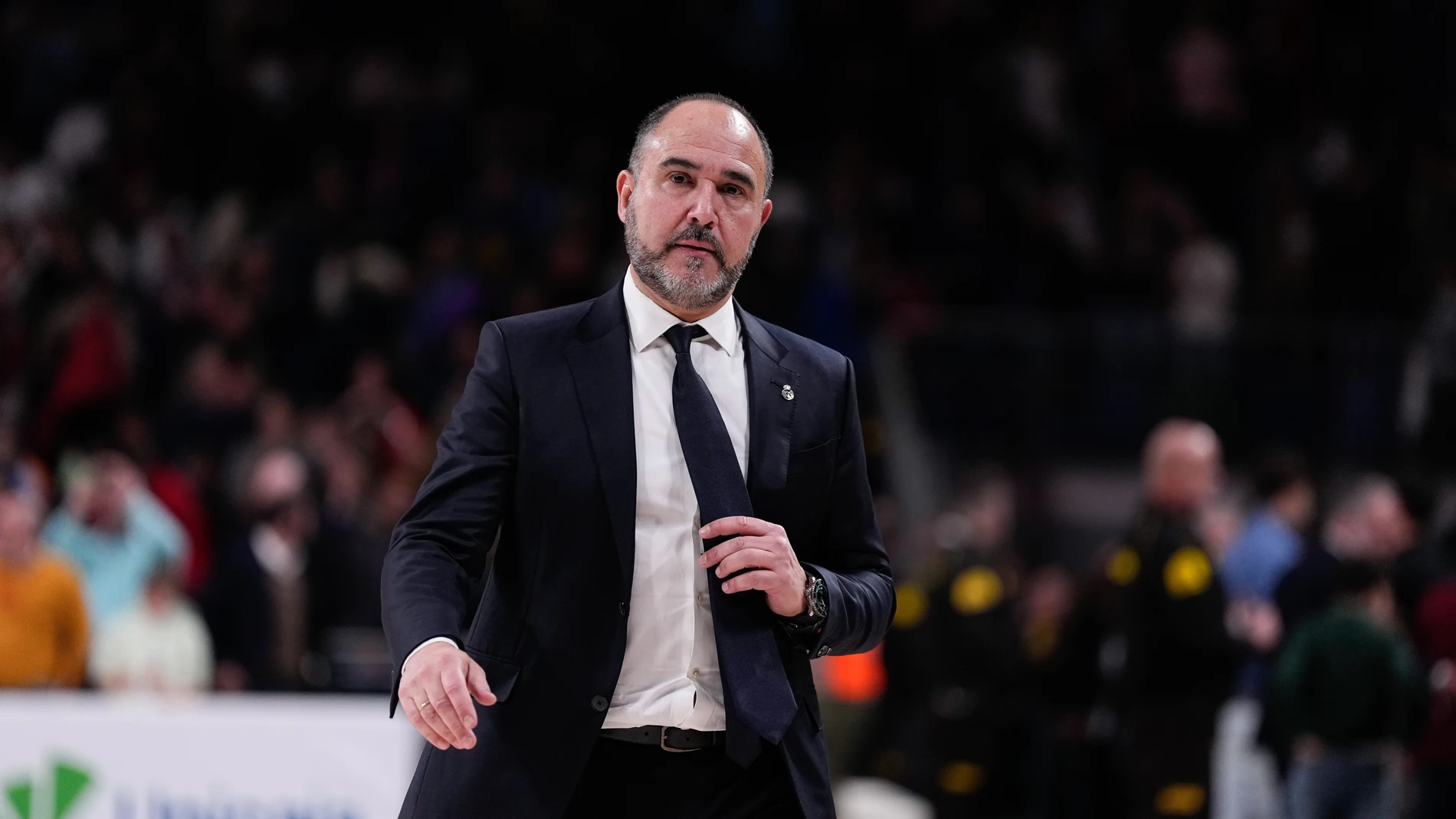 Chus Mateo, en el partido ante el Maccabi