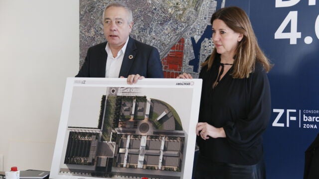 Pere Navarro y Blanca Sorigué presentaron el nuevo plan estratégico del Consorcio de la Zona Franca de Barcelona y el proyecto de ampliación de DFactory