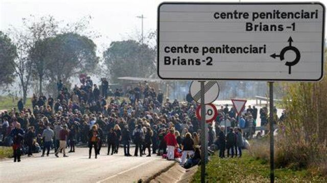 En la imagen, una protesta de funcionarios de prisiones 