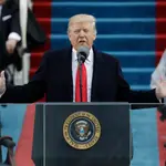 Trump durante su primera toma de posesión