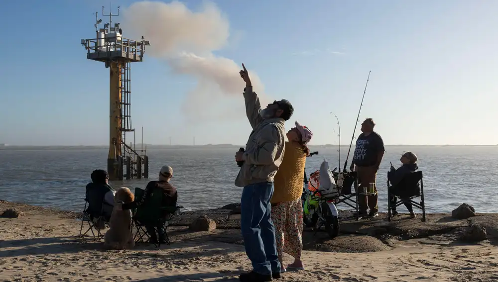 SpaceX Launch of Starship rocket in Texas