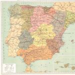 Mapa de España de 1950 con "Castilla La Vieja"