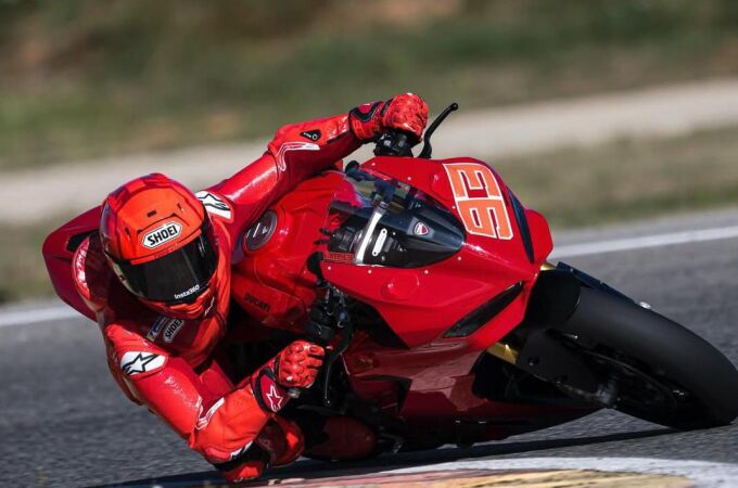Marc Márquez, en un entrenamiento en el circuito Aspar
