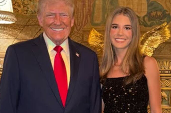 Donald Trump y su nieta Kai