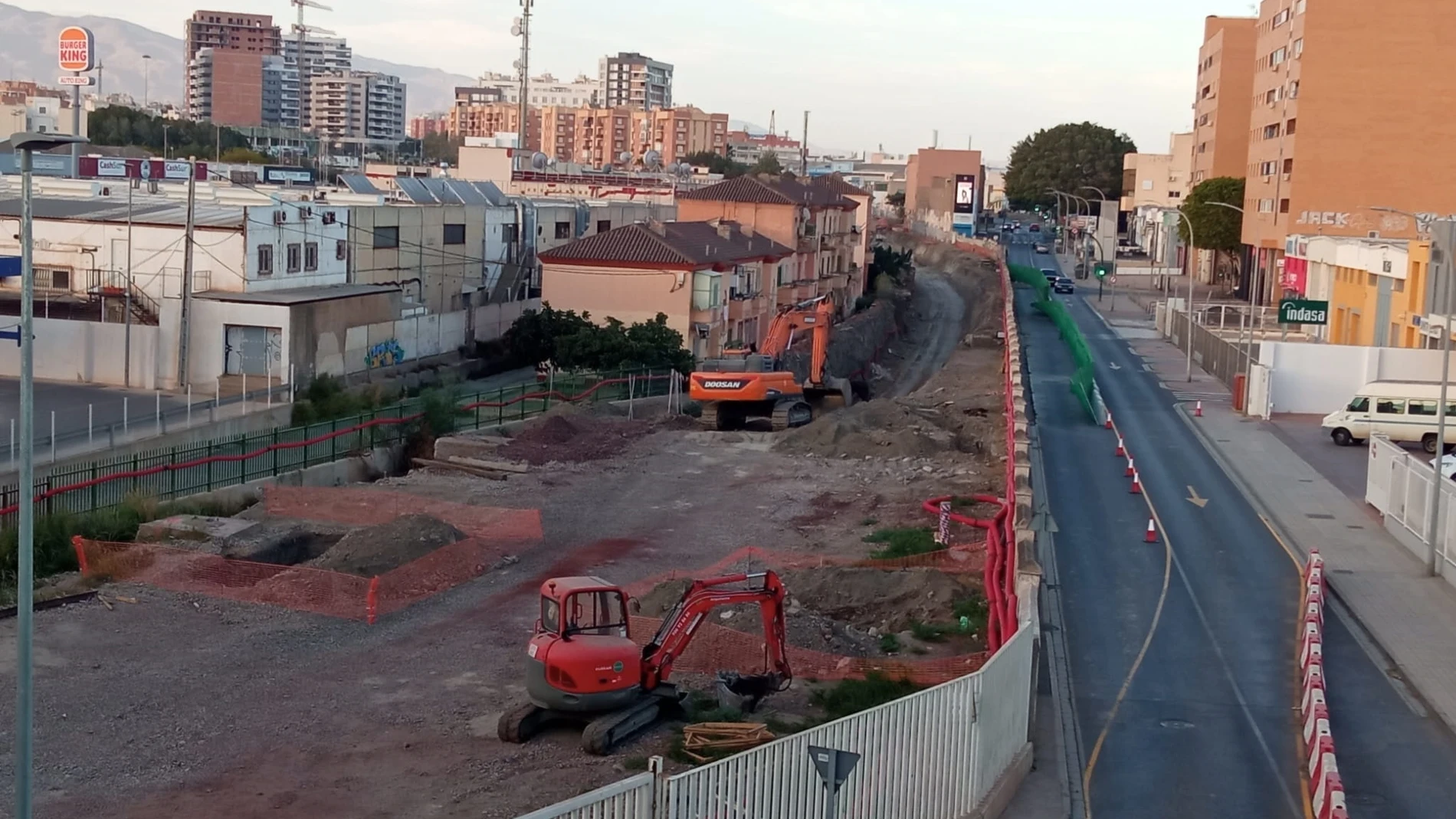 Las obras de soterramiento en Almería
