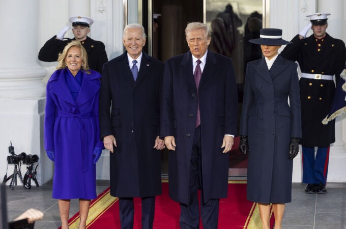 Joe y Jill Biden junto a Donald y Melania Trump 