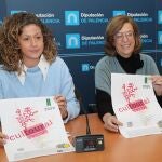 La presidenta de la Diputación, Ángeles Armisén(D), acompañada de la diputada de Cultura, Carolina Valbuena, presenta el programa elaborado por la institución para la Red de Bibliotecas de la provincia de Palencia