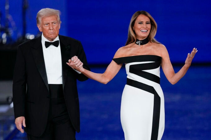 Donald y Melania en los bailes inaugurales.