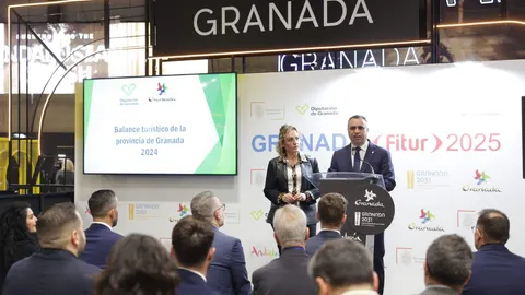 El presidente de la institución provincial, Francis Rodríguez, en el arranque de la 45 edición de Fitur