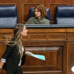 La portavoz de Junts en el Congreso, Miriam Nogueras, en un pleno de la cámara. David Jar