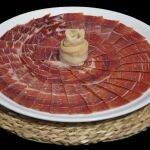 Jamón ibérico con puntos blancos