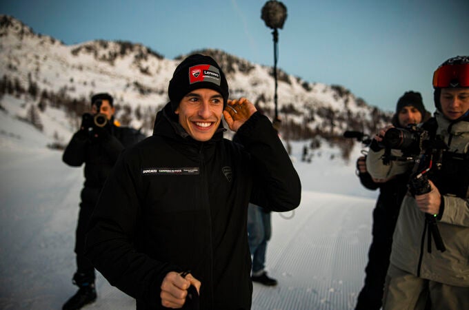 Marc Márquez, preparado para esquiar en Madonna di Campiglio