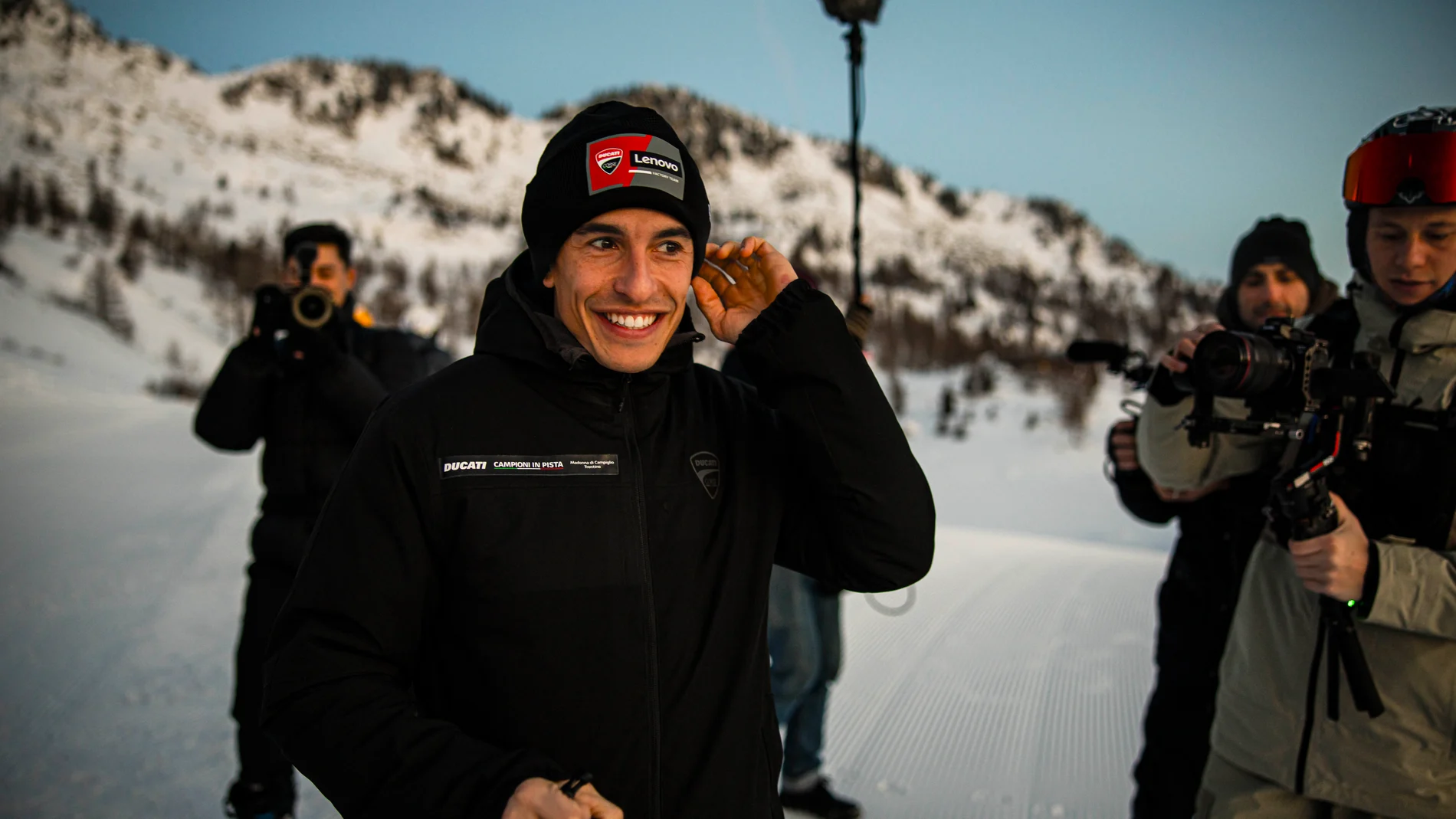 Marc Márquez, preparado para esquiar en Madonna di Campiglio