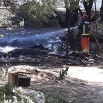 Imagen de archivo de un incendio en un asentamiento en Lucena