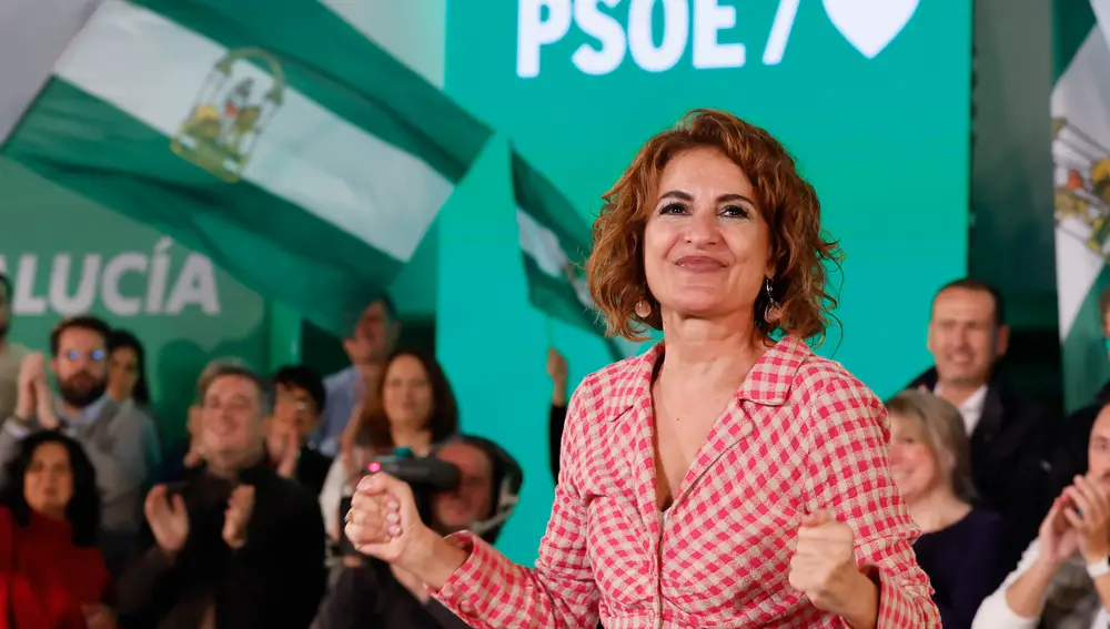 María Jesús Montero en un acto del PSOE en Sevilla