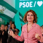 María Jesús Montero en un acto del PSOE en Sevilla