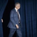 Former CEO of Microsoft, Bill Gates enters the stage during the Clinton Global Initiative, in New York. 
