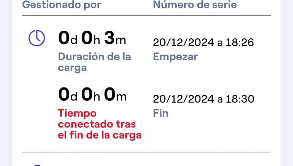 Factura recarga de Endesa