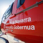 Imagen de un helicóptero del Gobierno de Navarra