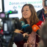 La consejera de Desarrollo Educativo y Formación Profesional de la Junta de Andalucía, Carmen Castillo, hoy durante un desayuno informativo en Málaga