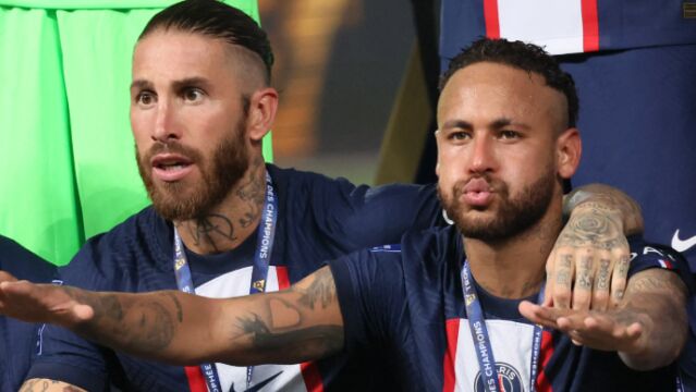 Sergio Ramo y Neymar