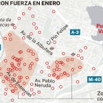 Robos con fuerza en Puente de Vallecas