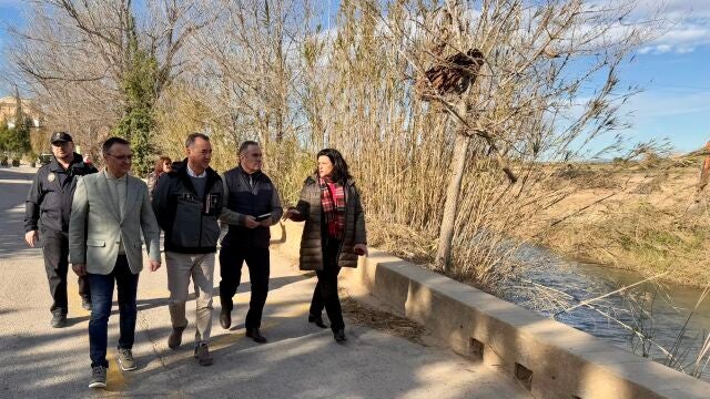 Gan Pampols y Robert Raga han visitado el parque del Turia devastado por la dana