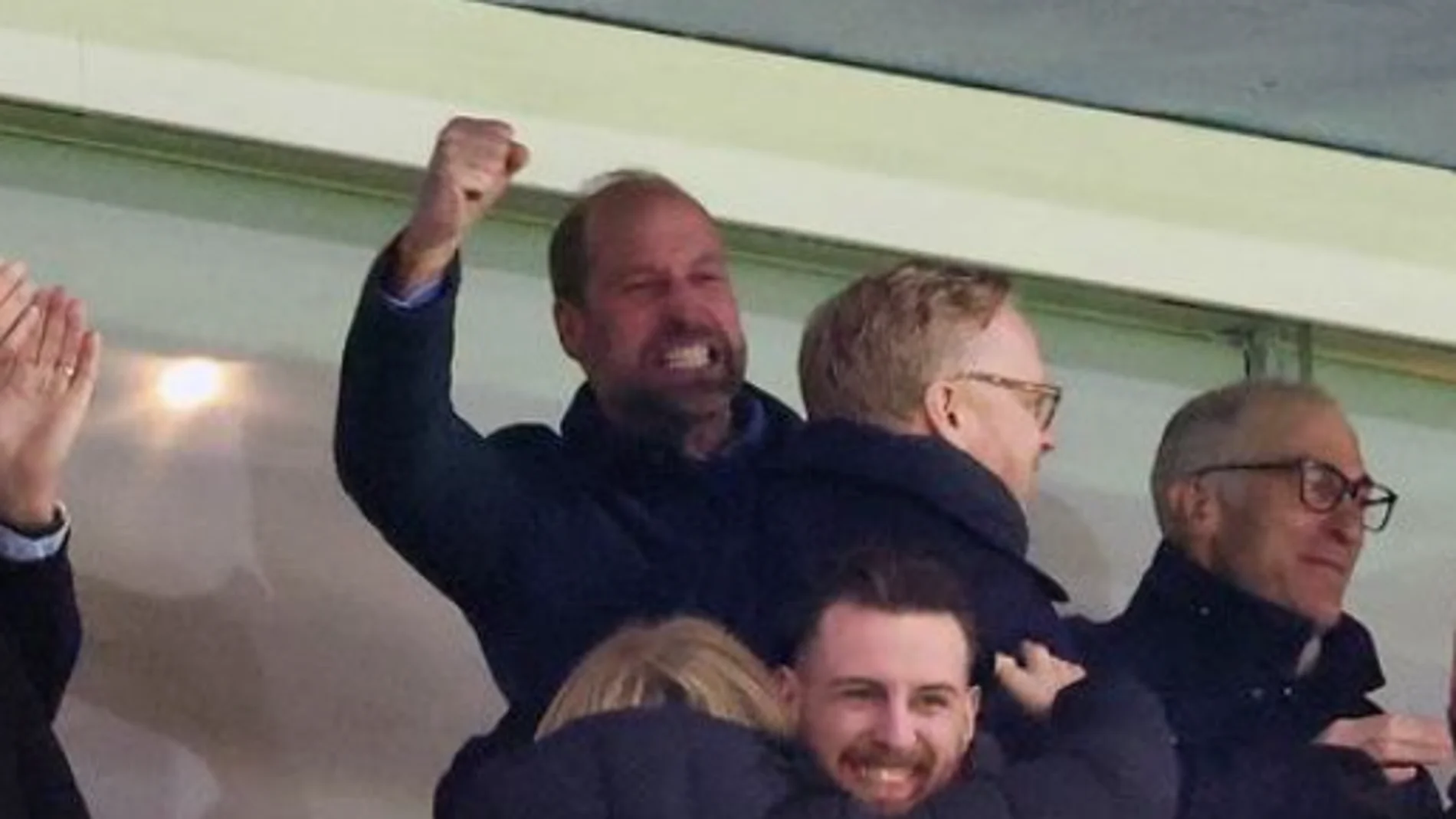 El príncipe Guillermo durante el Aston Villa-Celtic