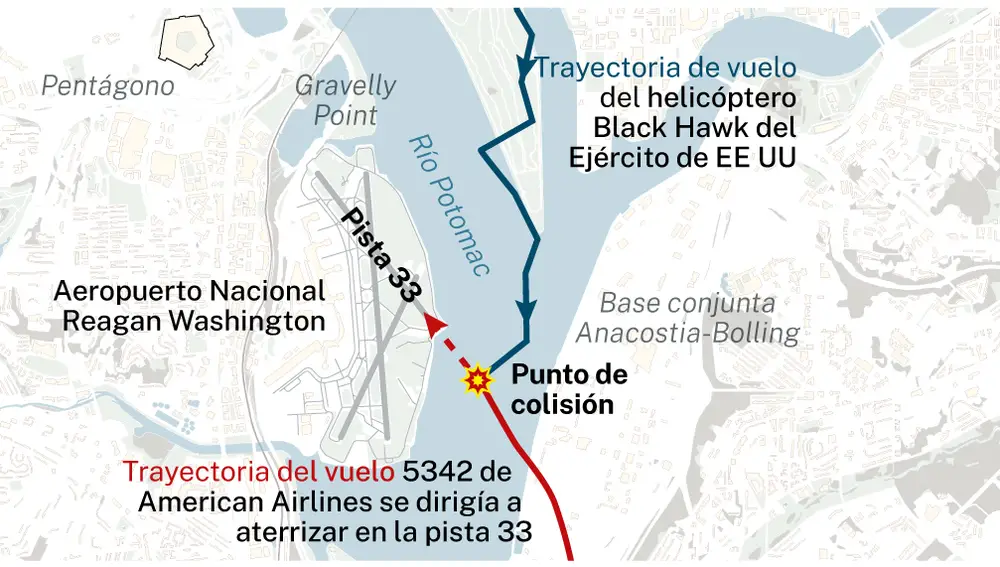 Accidente aéreo, Washington