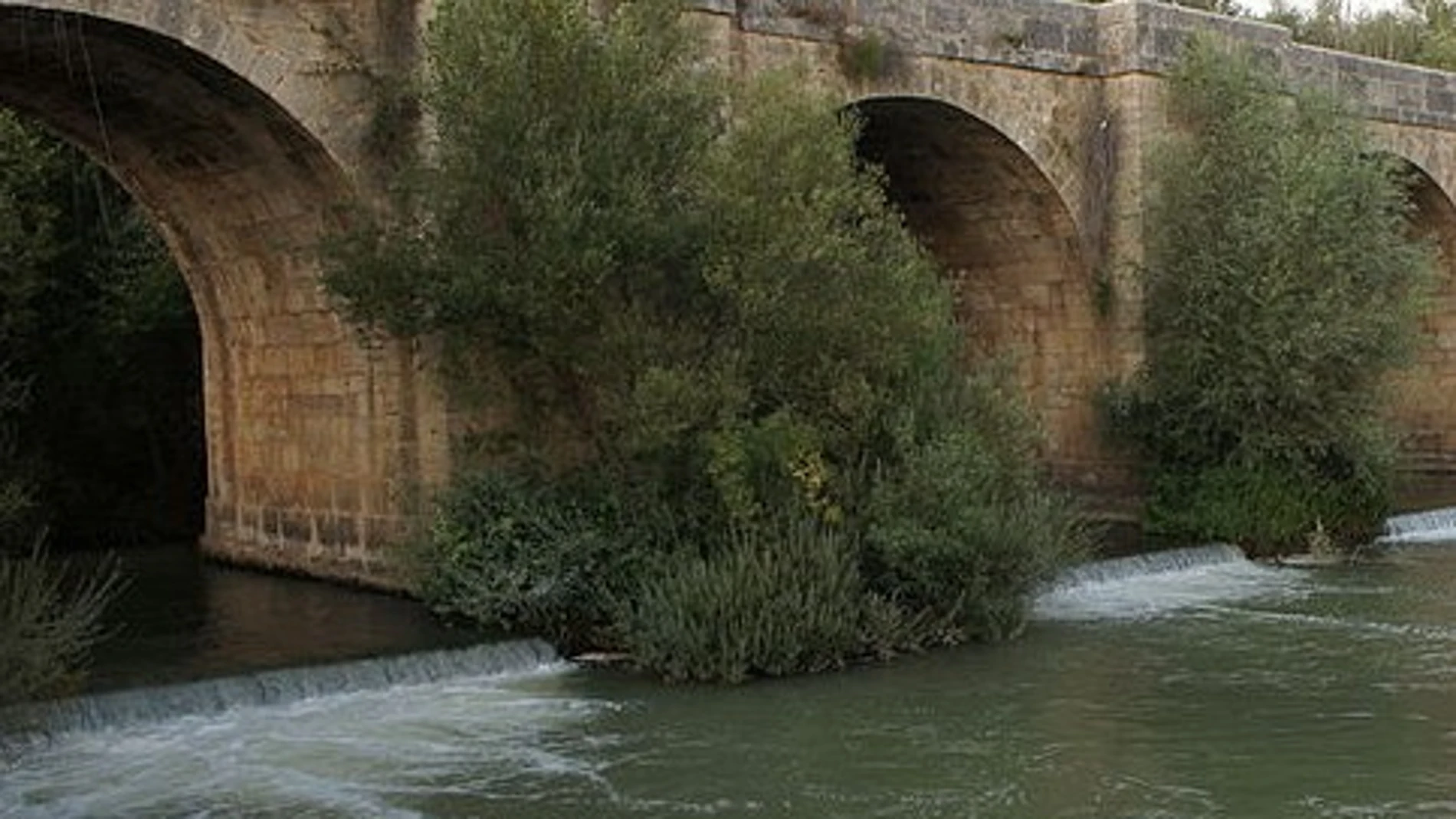 Puente de Cordovilla (Palencia) sobre el río Pisuerga