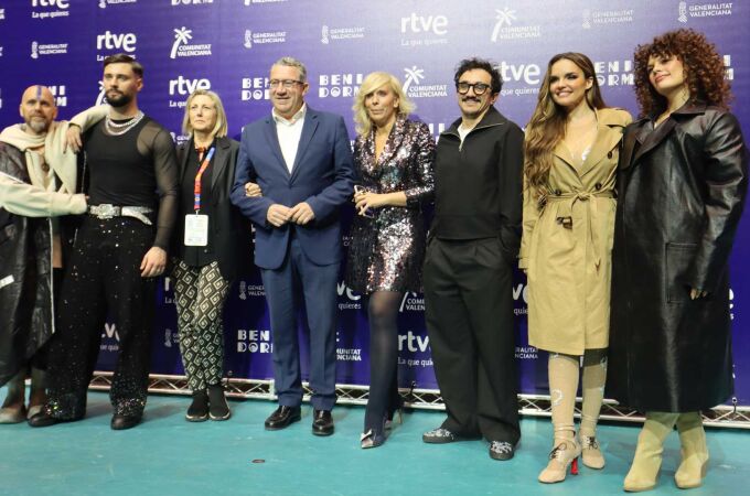 El alcalde de Benidorm, Toni Pérez, durante la noche de la semifinal 