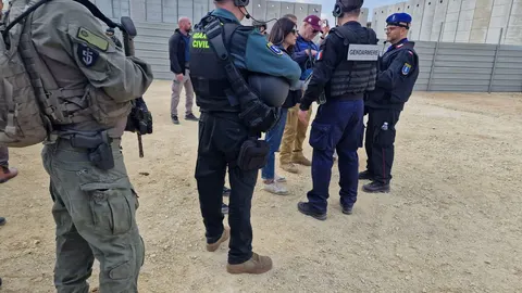 Los primeros trabajos de la Guardia Civil en la franja de Gaza