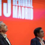 Zapatero y Óscar López, en el Congreso de los socialistas madrileños