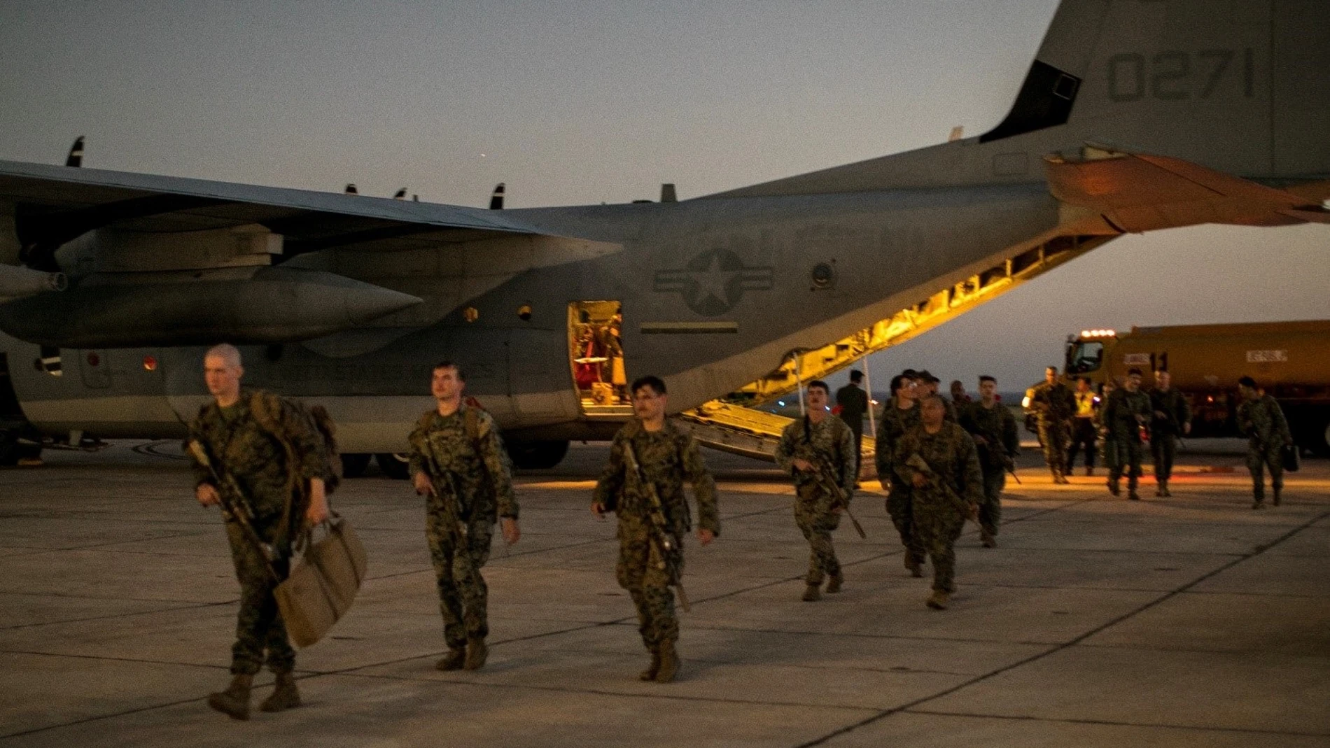 Efectivos de la Marina estadounidense llegan a la Bahía de Guantánamo, isla de Cuba REMITIDA / HANDOUT por DEPARTAMENTO DE DEFENSA, ESTADOS UNIDOS Fotografía remitida a medios de comunicación exclusivamente para ilustrar la noticia a la que hace referencia la imagen, y citando la procedencia de la imagen en la firma 03/02/2025
