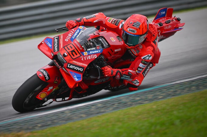 Marc Márquez, en pleno test en Sepang