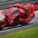 Marc Márquez, en pleno test en Sepang