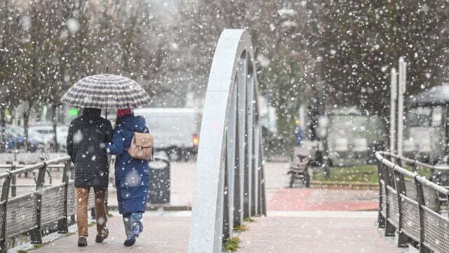 Nieve en la capital burgalesa
